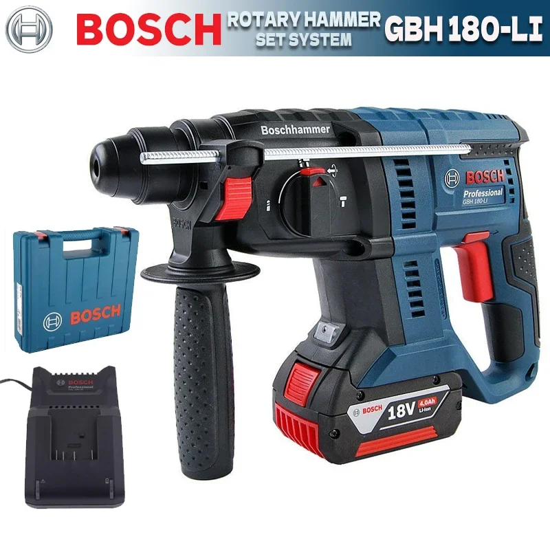 

Bosch GBH 180-LI Cordless Rotary Hammers SDS PLUS Brushless Motor 18V Lithium Battery Multifunctional Impact Drill Power Tools