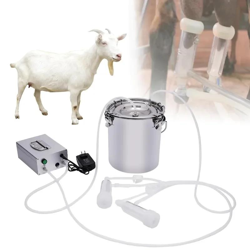 5L Electric Pulsation Vacuum Pump Milker Automatic Goat Cow Milking Machine
