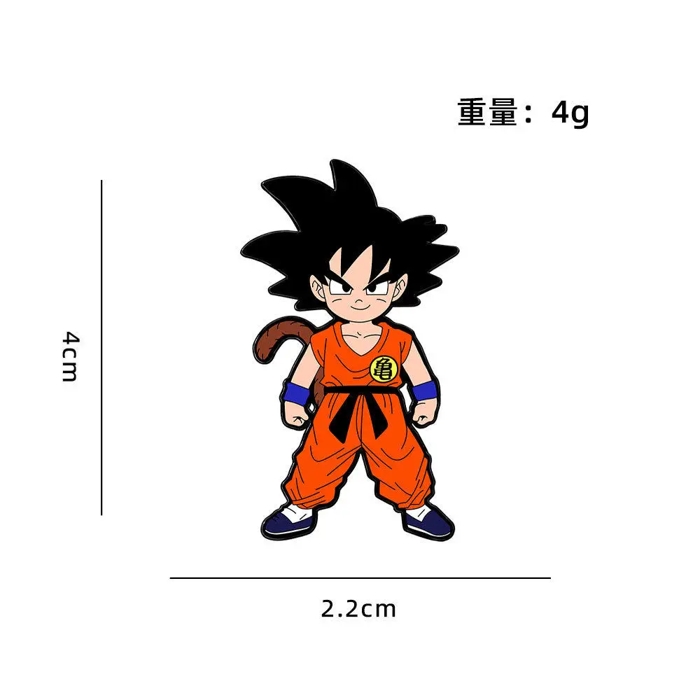 dragon ball peripheral cute metal badge diy Wukong brooch accessories doll anime cartoon halloween unisex bag pin wholesale view 5