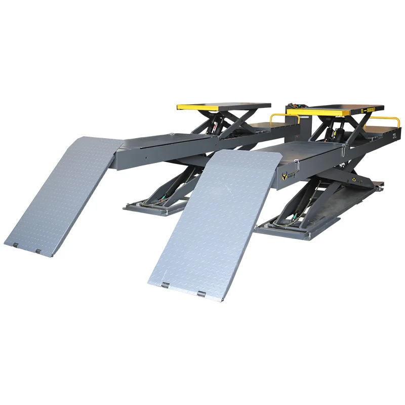 #Secondary Lift Car Lifts Double Scissor Underground Big Lift for Four Wheel Alignment Standard CE Support OEM