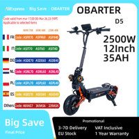 OBARTER D5 Electric Scooter Adults E-Bike 12Inch Tires 48V35AH Removeable Battery Peak 5000W  Foldable E-Scooter