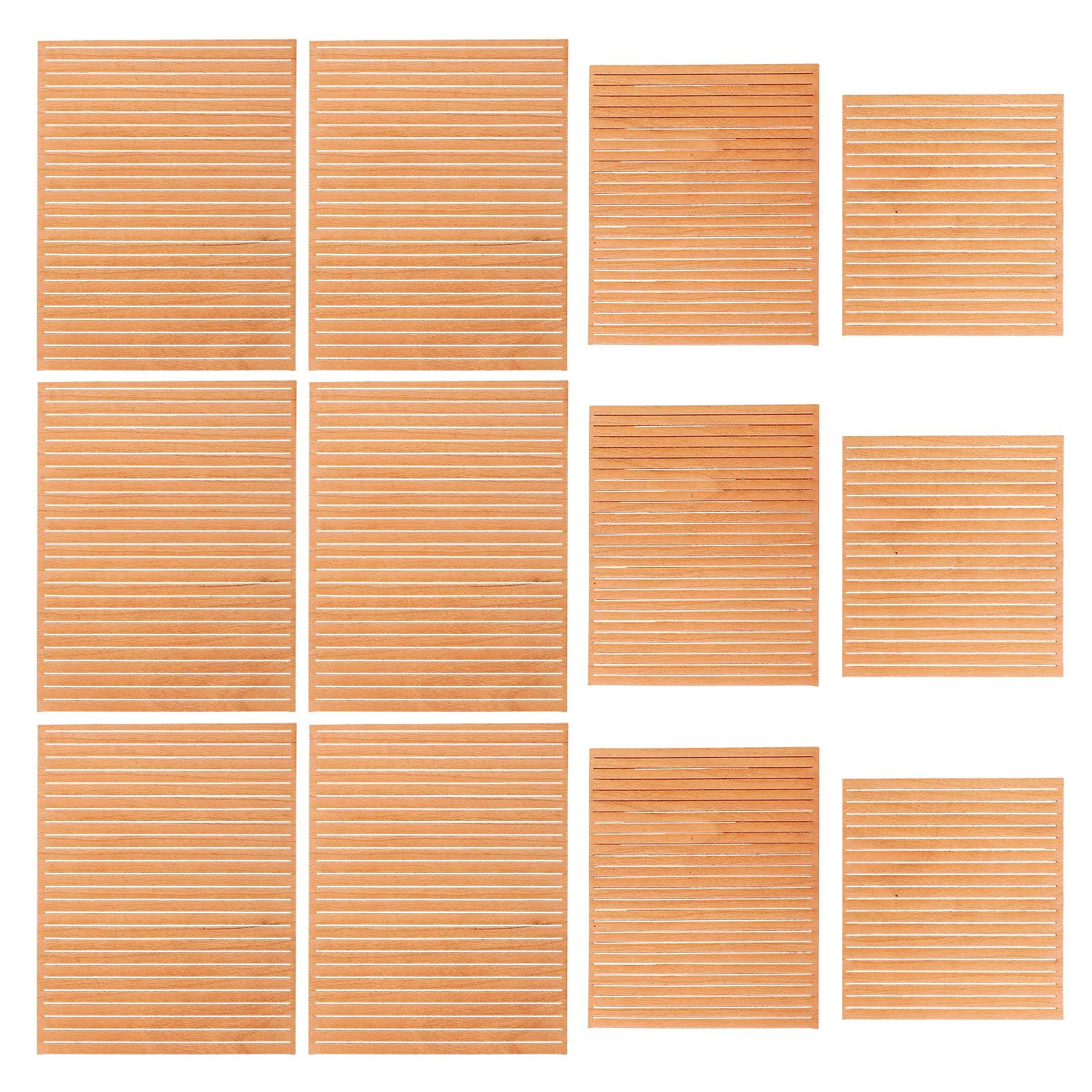 

80Pcs Miniature Floorboard Decoration Easy to Assemble Wood Strip Flooring for Creative Mini Decking and Tiny Boat Accessories