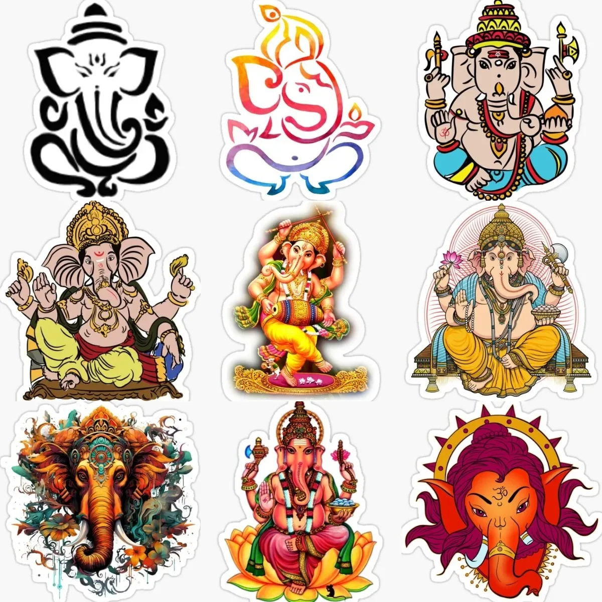 

Indian Ganesha Elephant God Sticker Motorcycle Bike Accessories Bumper Camper Bicycle Van Wall Room Door Truck Window Decal PVC