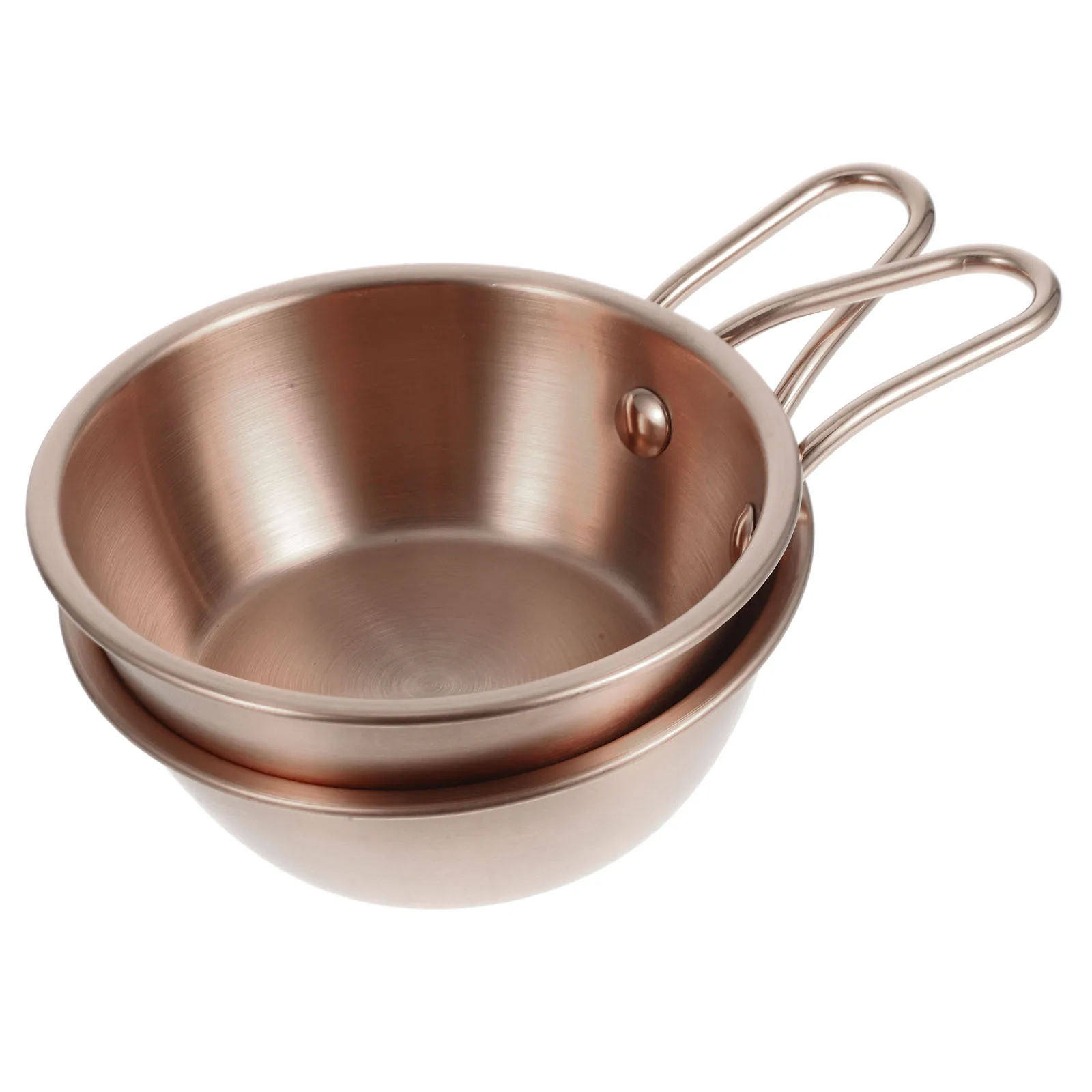 Plato Ramen de sopa de vino y arroz coreano con mango de acero inoxidable, 2 uds., para el hogar, restaurante, fiesta, Camping, diseño ergonómico ligero