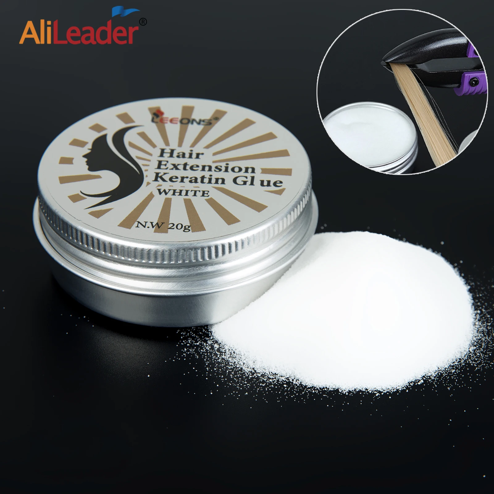 20/50G Keratin Glue Powder For Hair Extensions Keratin Glue Powder White Adhesive Hair Extension Keratin Glue Powder For Fusion