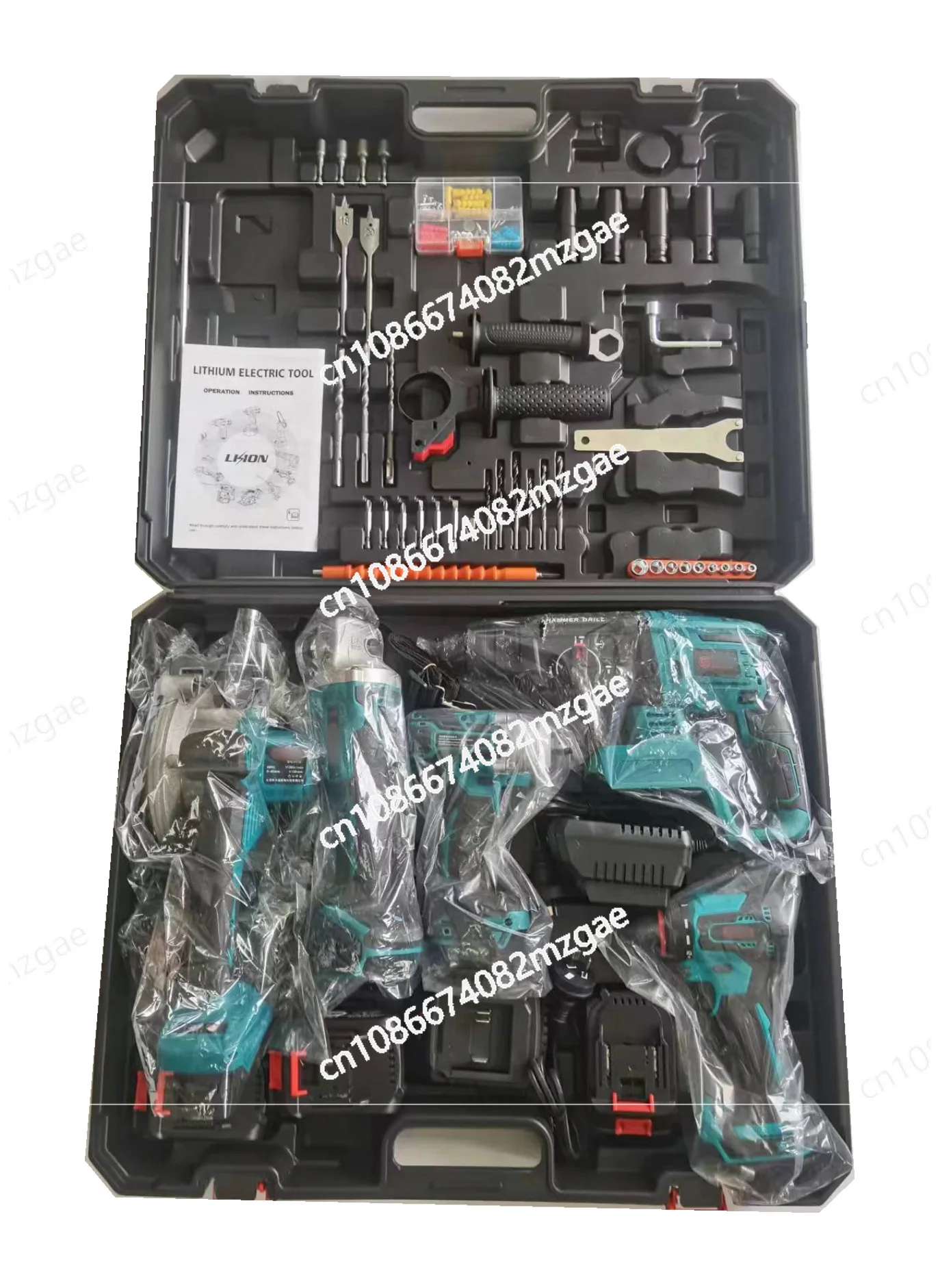 Industrial Grade Multi-functional Lithium Battery Power Tool Set Can Be Customized OEM Repair 5-in-1 Tool Set