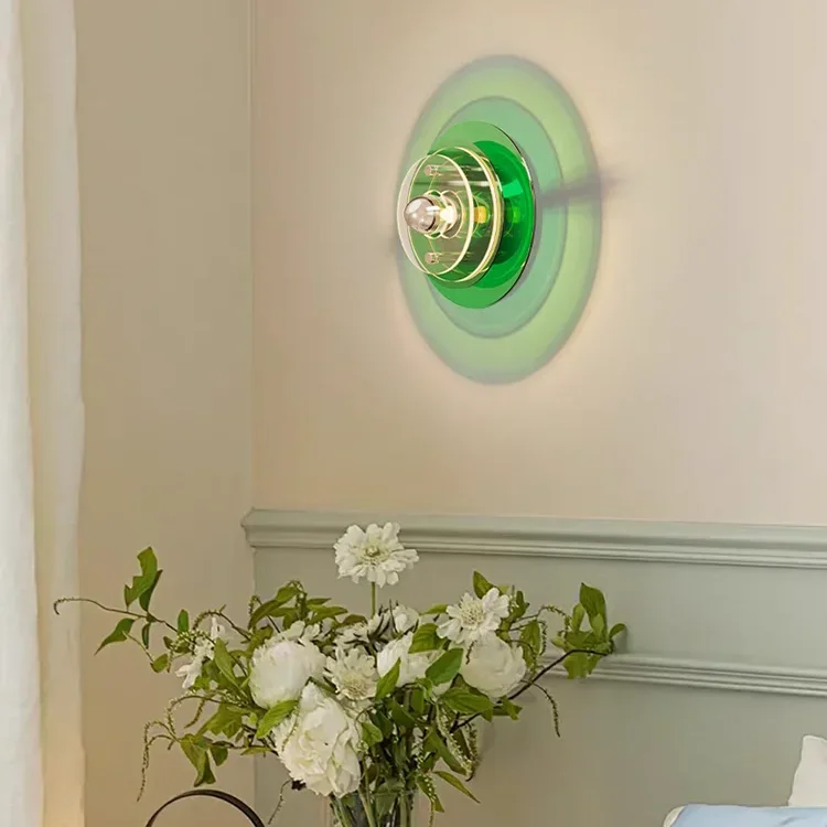 New Colored Wall Lamp With Space Era Ins Style Mid-ancient Bedroom Living Room Study Acrylic Atmosphere Lights