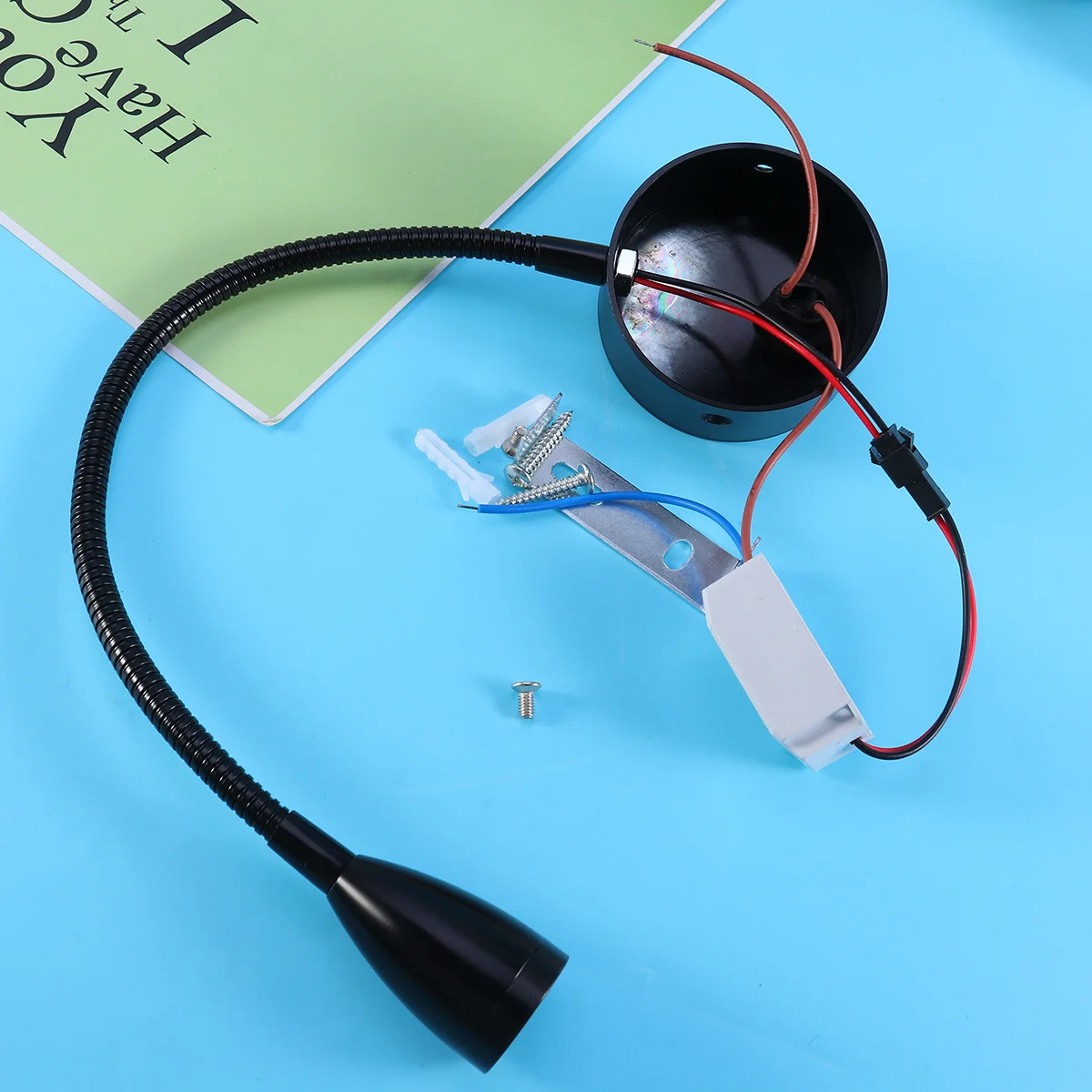 3W LED Reading Wall Lamp Bend Tube Spot Light Modern Design White Black for Home Office Jewelry Display Lighting