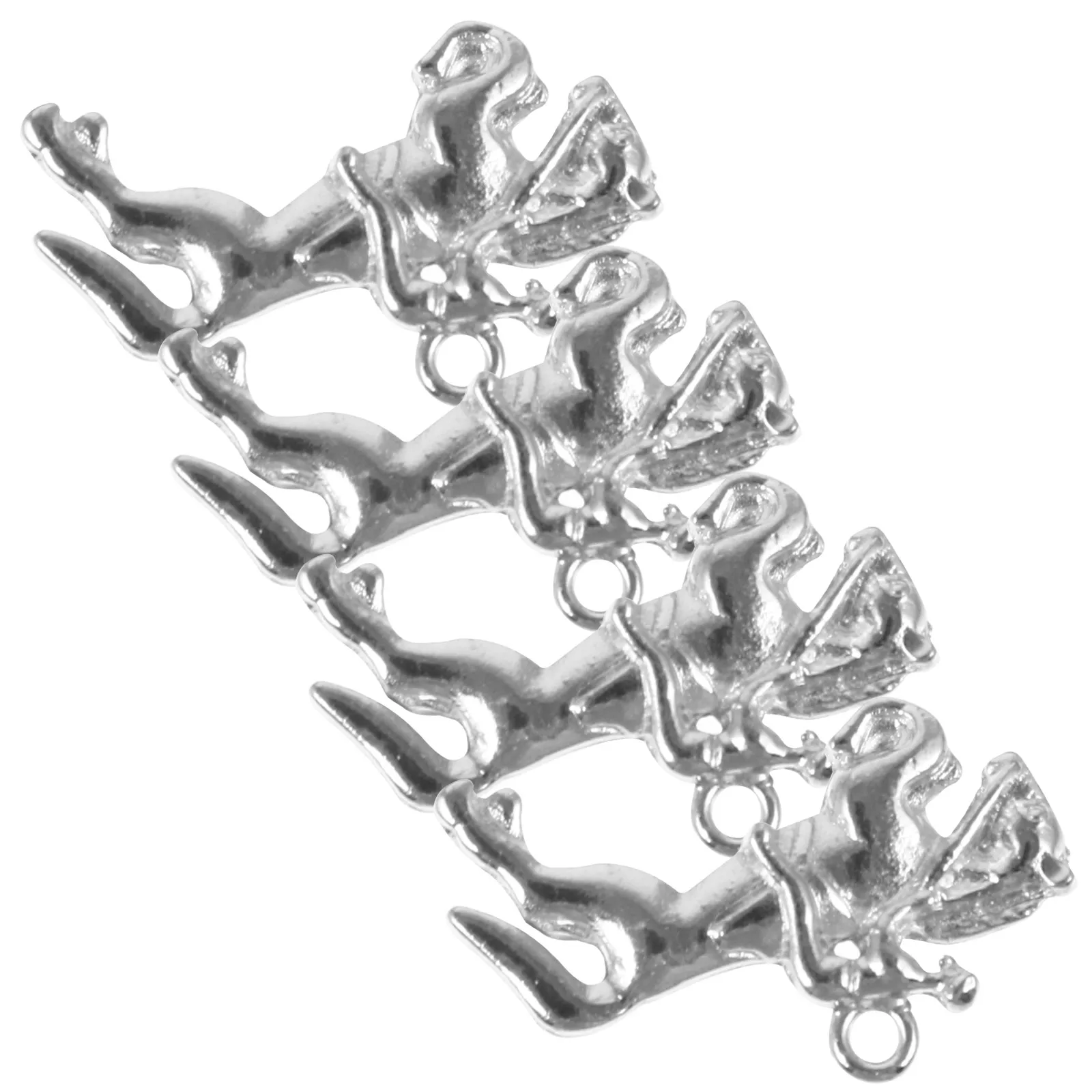 

4 Pcs Pendant Charm Running Animal Charms Decorations Jewelry Bag Necklace for Women Accessories Man