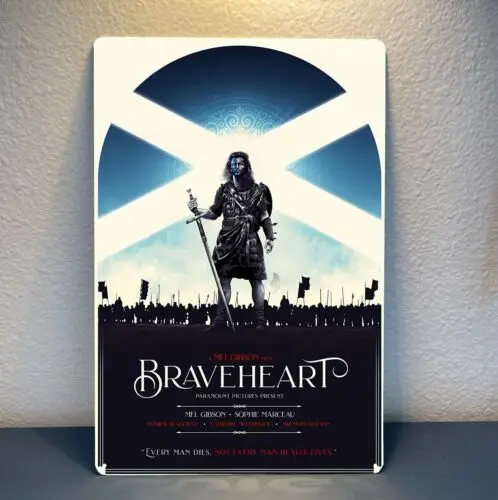 

Braveheart Mel Movie Metal Poster Tin Sign 20x30cm-aluminum