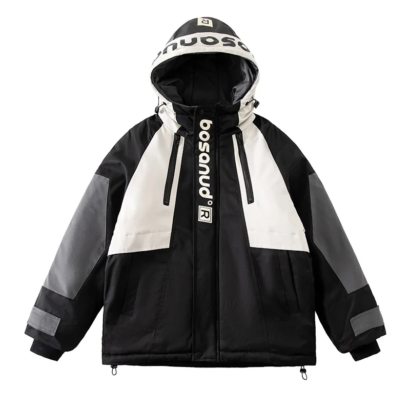 Boys Coat Jacket Cotton Outerwear Windbreak 2023 Retro Thicken Velvet Winter Warm High Quality Children\'s Clothing