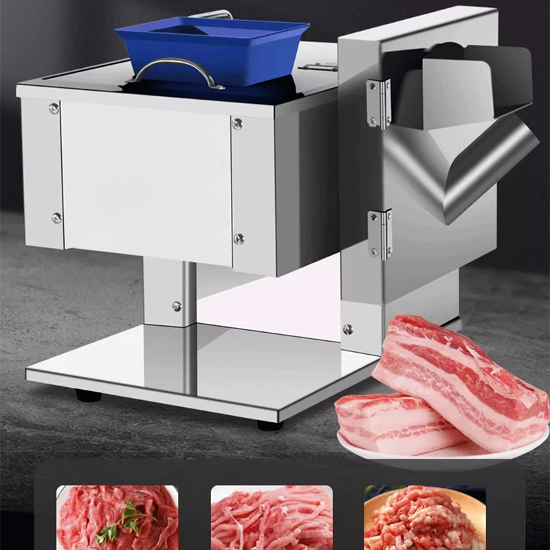 Elektrische vleessnijmachine Commerciële automatische roestvrijstalen elektrische snijmachine Aardappelsnijmachine Groenten