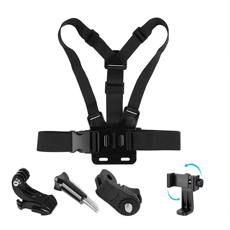 Chest Harness Mount Adjustable Chest Strap Belt For Gopro 13 12 11 10 9 Insta360 X4 X3 DJI Osmo Action 5 Pro Camera Accessories