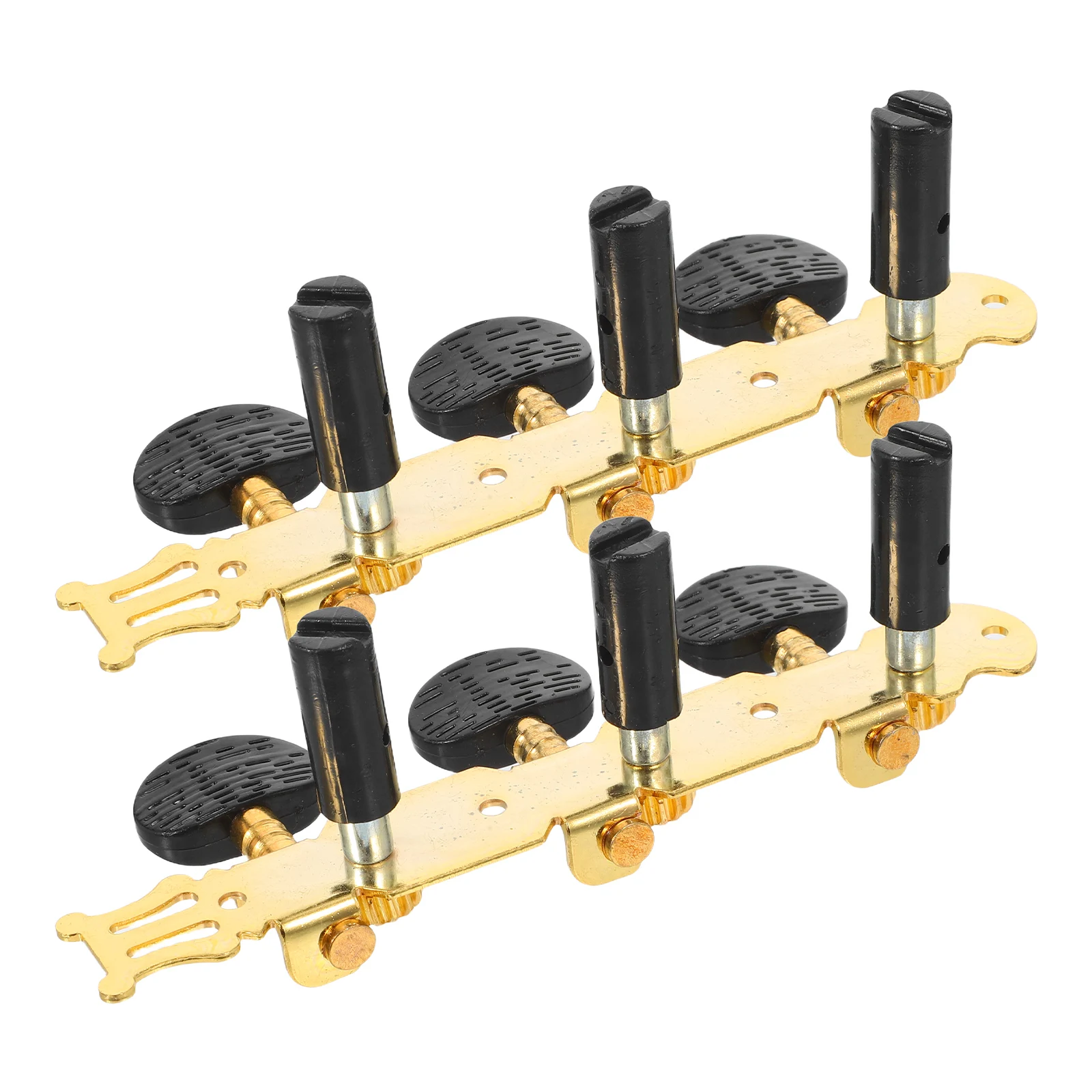

2 Pcs Guitar Accessories Acoustic Parts Bass Tuning Pegs Component Black Tuners Electric
