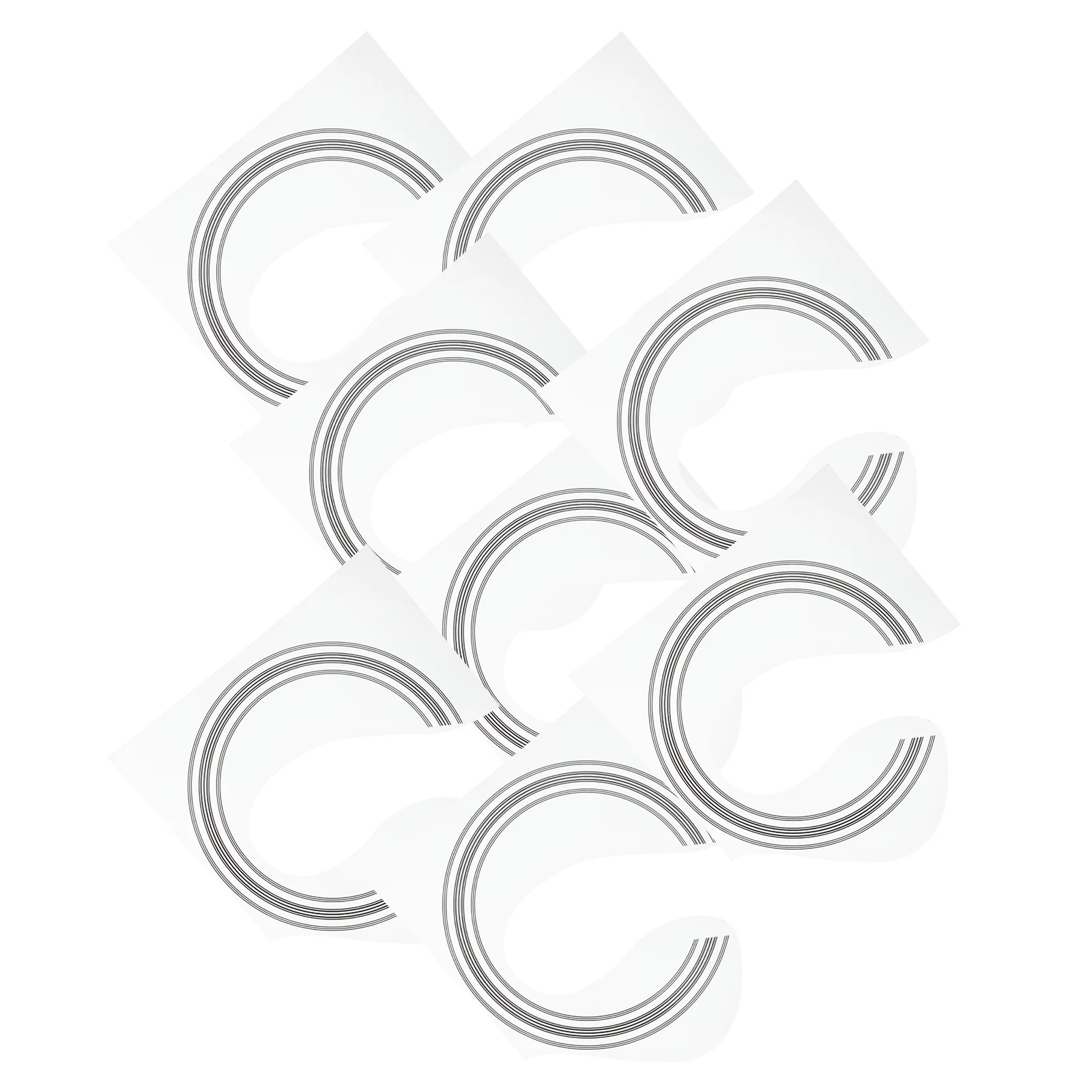 

8 Pcs Guitar Inlay Sticker Water Decals Wooden Sound Hole Acoustic Rosette Black Pvc Decoration