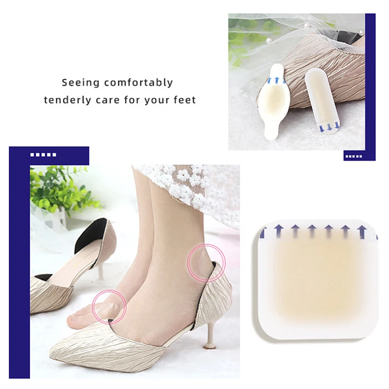 5pcs Adhesive Hydrocolloid Gel Blister Plaster Heel Anti-wearing Heel Sticker Pedicure Patch Plaster Foot Care Tools