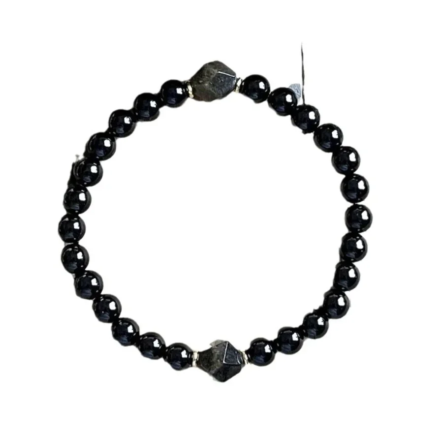 Black Onyx Beaded Bracelet Evil Eye Protection Bracelet Natural Wear Decoration Accessory Yoga Energy Meditation Bracelet view 4