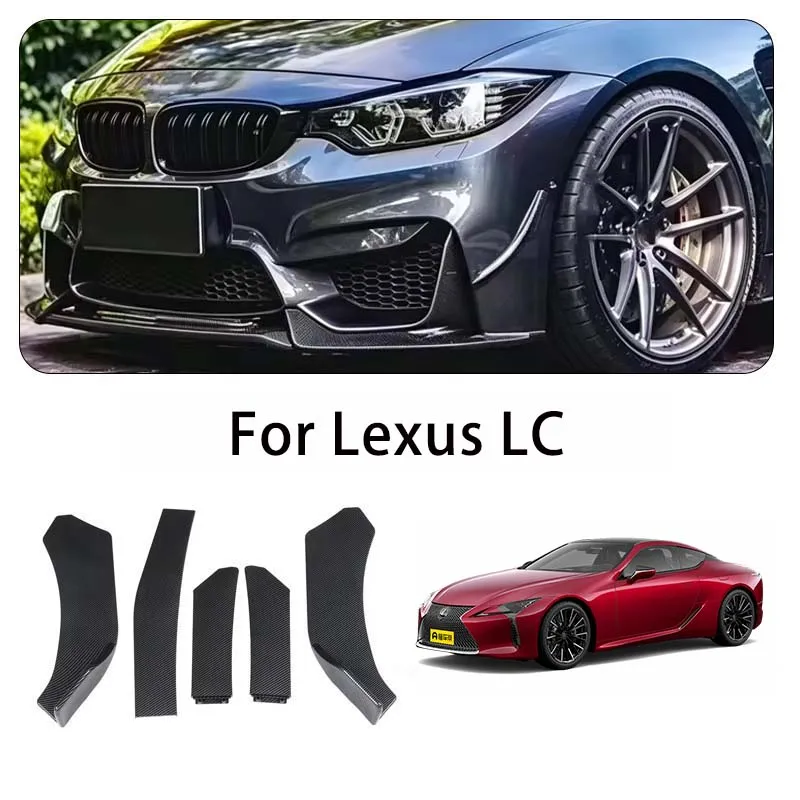 For Lexus LC body kits 5-Segment Adjustable Front Bumper Lip Splitter Body Kit