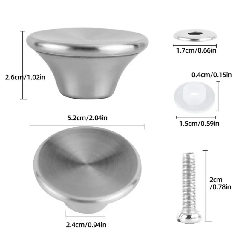 Oven Knob Stainless Steel Pot Pan Lid Cover Handle Replacement Accessories Kits Kitchen Cookware Hardware