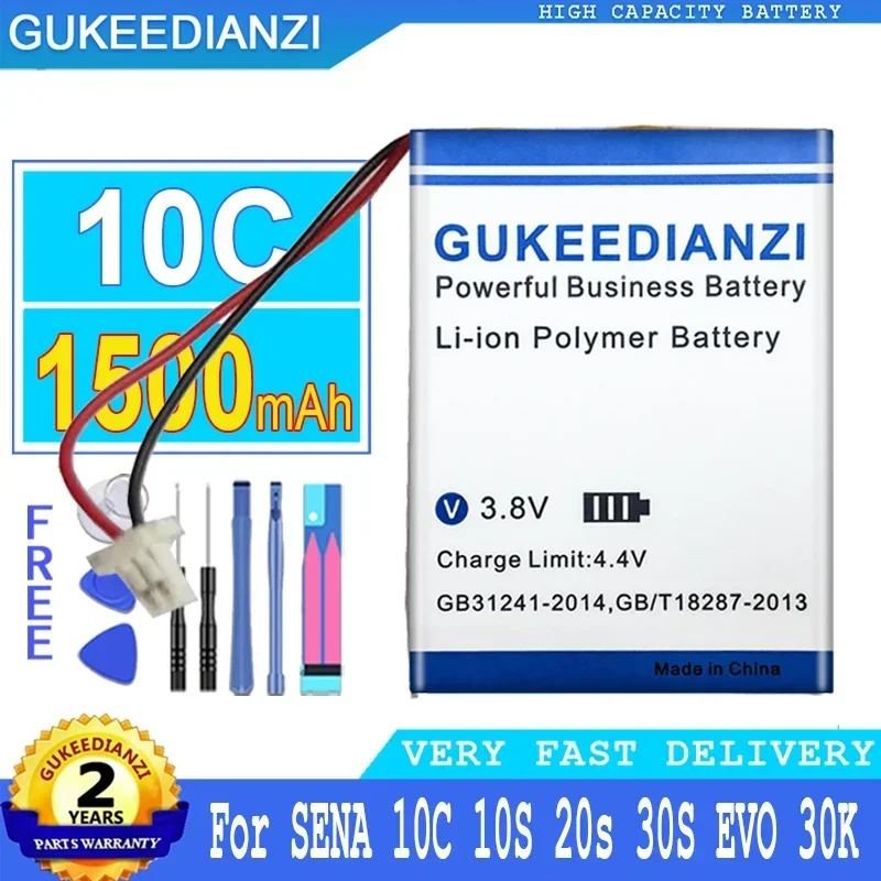 GUKEEDIANZI Battery for SENA 50R SHOEI GT-Air II 2019 SMH10 S10 S20 10U 30S EVO 30K SLR2 SP51 10C 10 S 20S 50S Batteria