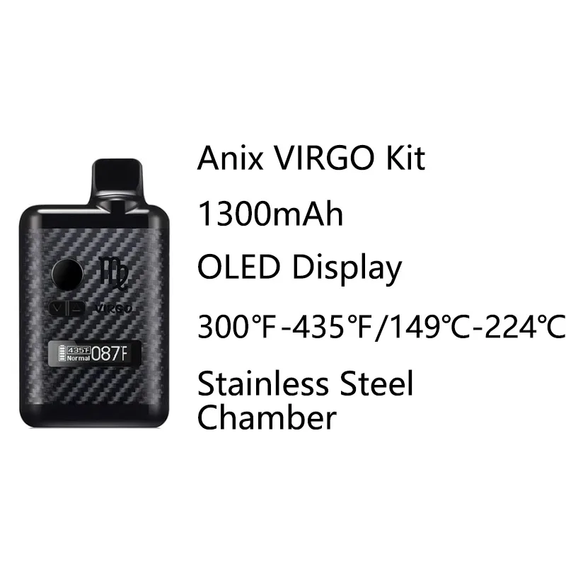Dry Herb Vaporizer Anix Pathfinder V2 TAURUS Gemini VIRGO Conqueror Kit 2200mAh Vape Pen OLED Screen Electronic Cigarette E Cig