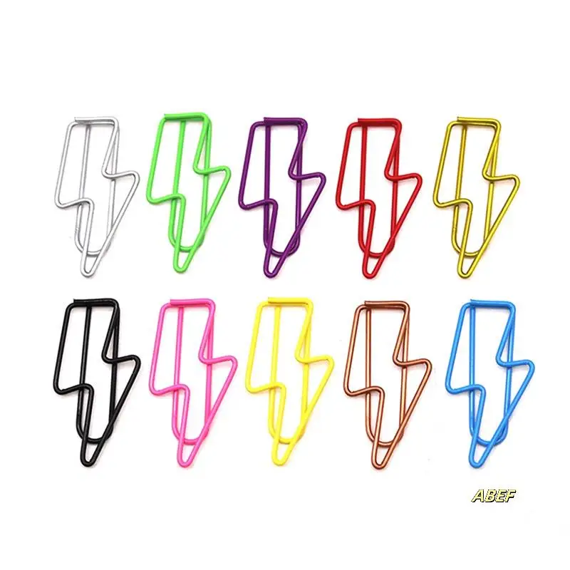 100 шт. скрепки в форме молнии — набор металлических скрепок для офиса, организации школьных файлов, рабочего стола, декора для вечеринки