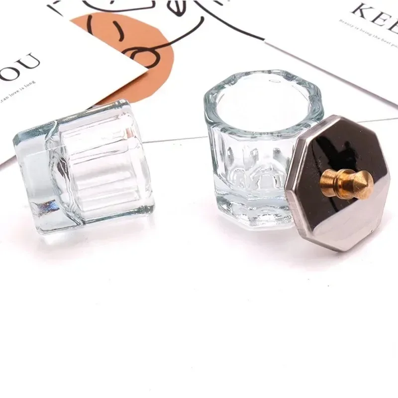 クリスタルガラスネイルツール,アクリルパウダー,リキッドネイルカップ,ダッペン皿,蓋ボウル,カップホルダー,機器,新品