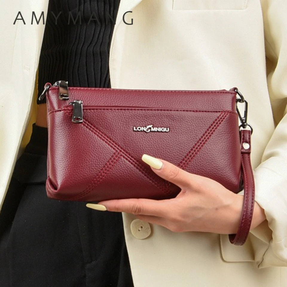 

Small Crossbody Bag Sac A Main Pu Leather Women Tote Shoulder Bag Solid Color Clutch Ladies Bags for Women Purses and Handbag