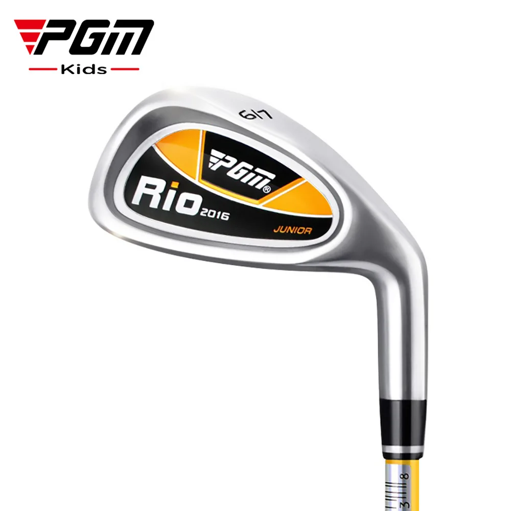 PGM 3-12 Age Children Glof Club No.7 Iron Club Carbon Steel Rod Zinc Alloy Head Kids Beginner Swing Training golf irons JRTIG004