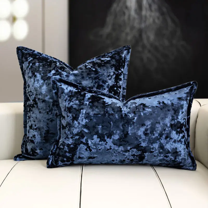 

Новая декоративная подушка в китайском стиле, ретро, легкая роскошь, кофейного цвета, из вельвета с узором «Ледяной цветок», для дивана, спальни, акцентная подушка