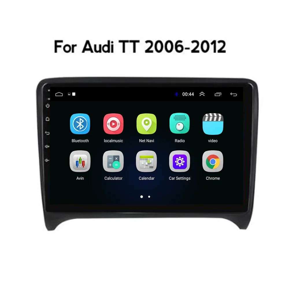 Android 13.0 DSP CarPlay Car Radio Multimedia Video Player Auto Stereo GPS For Audi TT MK2 8J 2006 - 2014 2 Din DVD 4G+64G SWC