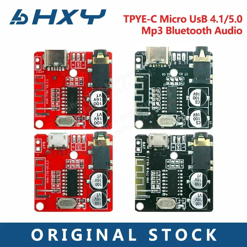 HXY-1PCS Bluetooth Audio Receiver Board Bluetooth 5.0 MP3 Lossless Decoder Board Wireless Stereo Music Module 3.7-5V XY-BT-Mini