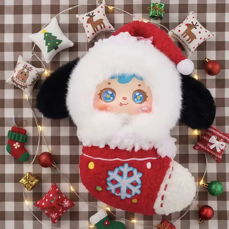 사무엘 해피 메리 크리스마스 이브 시리즈 블라인드 박스 귀여운 인형 키체인 장난감 장식 미스터리 박스 피규어 장식품 선물