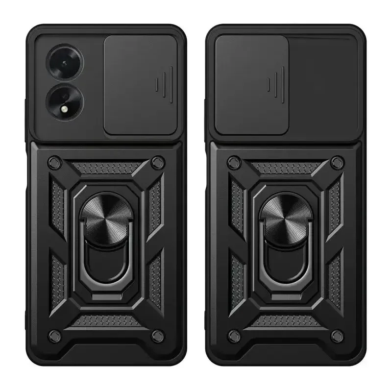 Para oppo a38 a18 a40m a77 a78 a79 a98 a58 a60 4g 5g caso de telefone lente da câmera proteger armadura suporte magnético anel casos capa traseira