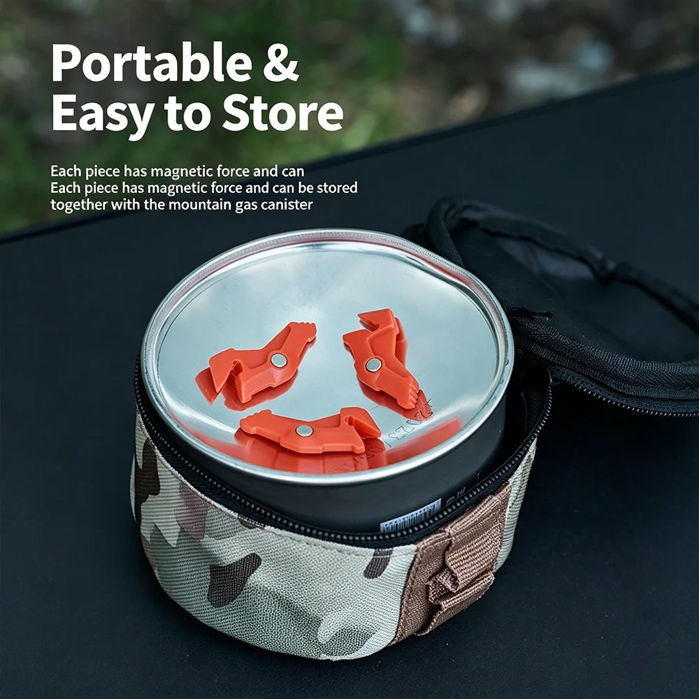Foldable gas tank support, bottle holder support, tripod, stove base, stabilizer, portable camping burner, flat-head tripod
