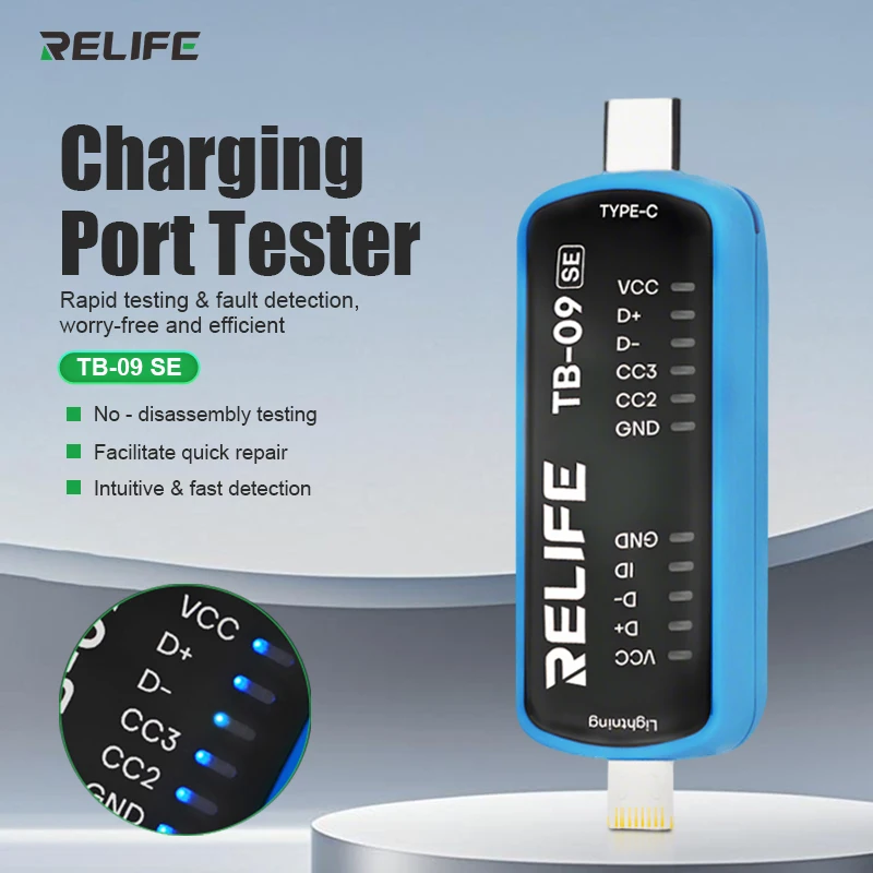 RELIFE TB-09 SE Simple Tail Insertion Tester No need to Disassemble Mobile Phone Test, Quick Fault Location Repair Tool