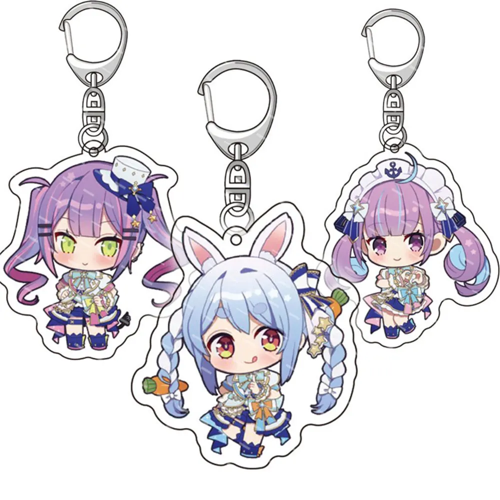

HOLOLIVE Baseball Lovely Girls Acrylic Keychain Lovely Bag Charms Pendant Gift Key Chain Cute Souvenir Creative Friend Kingring