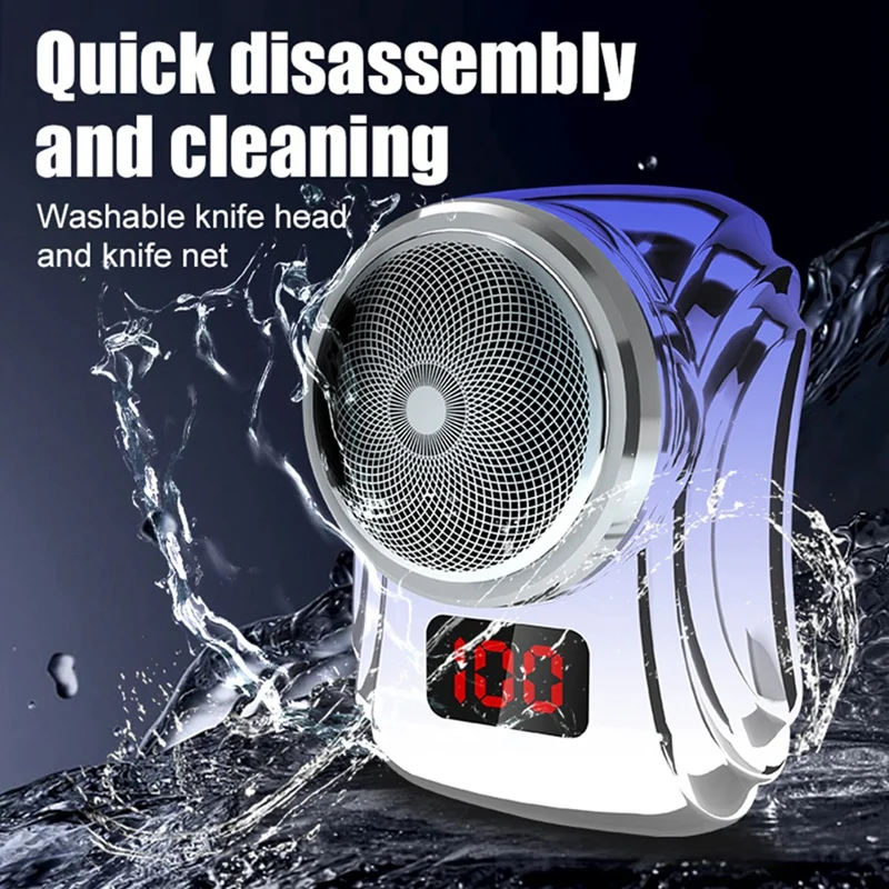 Electric Shaver USB Rechargeable Digital Display Shaver Mini Portable Multifunctional Travel Men's Razors Waterproof