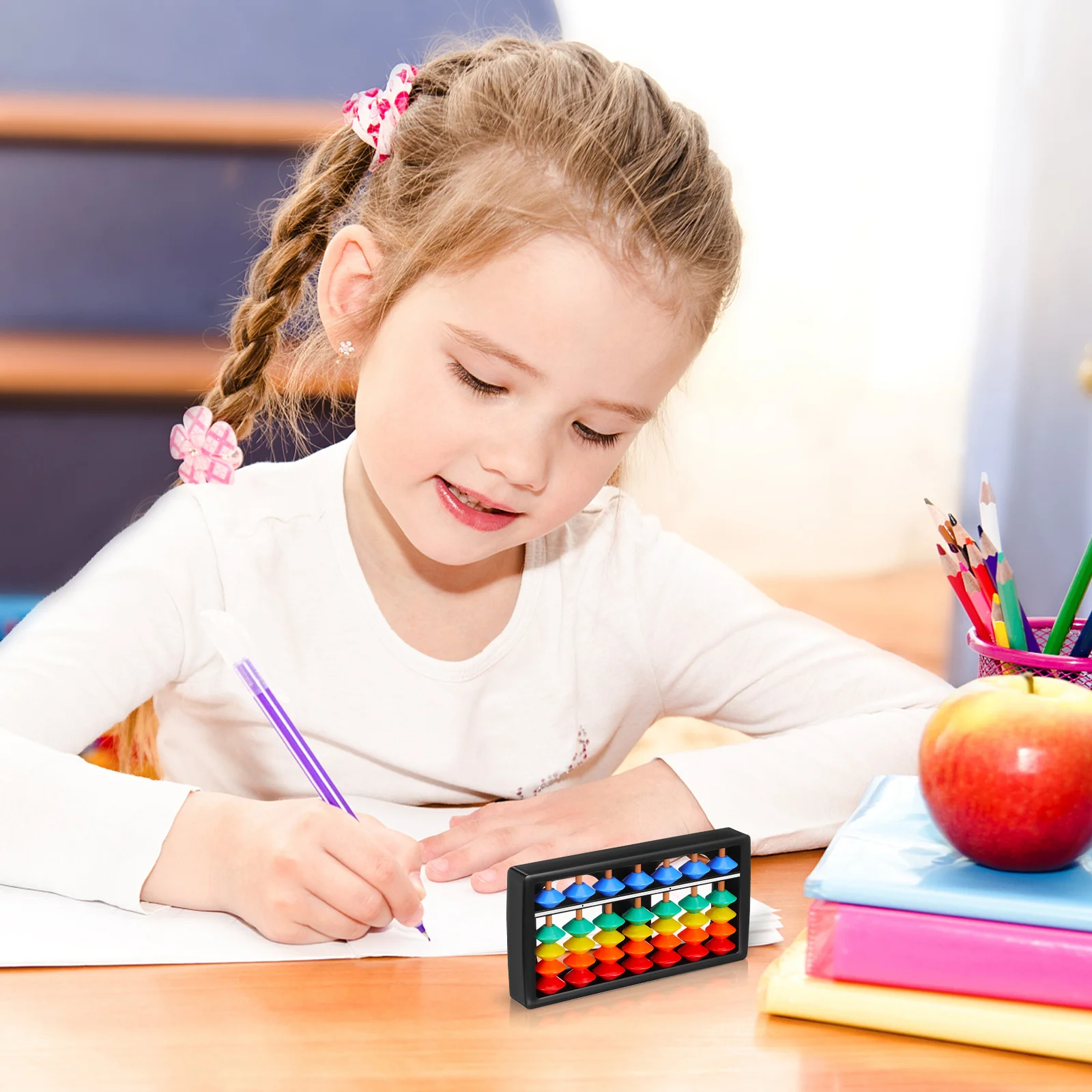 2 stks Kleurrijke Kraal Abacus Kids Math Learning Tool Abs Rekenkundige Educatief Tellen Hulpmiddel Voor Kinderen Vroege Ontwikkeling