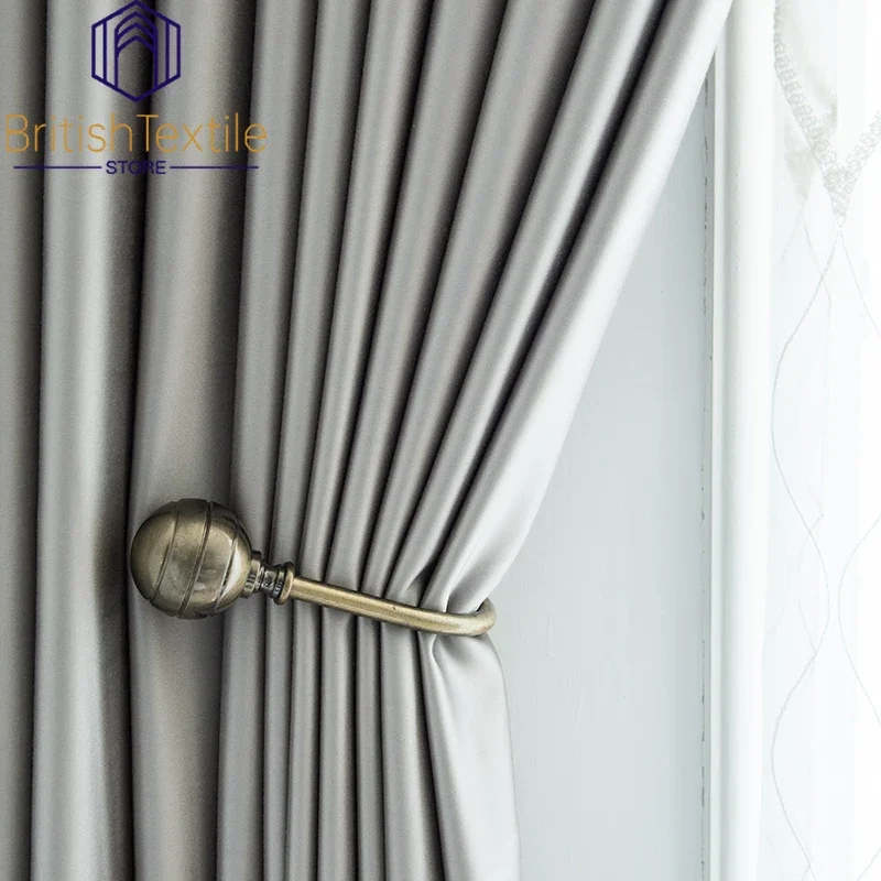 

High Curtains for Living Dining Room Bedroom Precision Semi-opaque Satin Feel