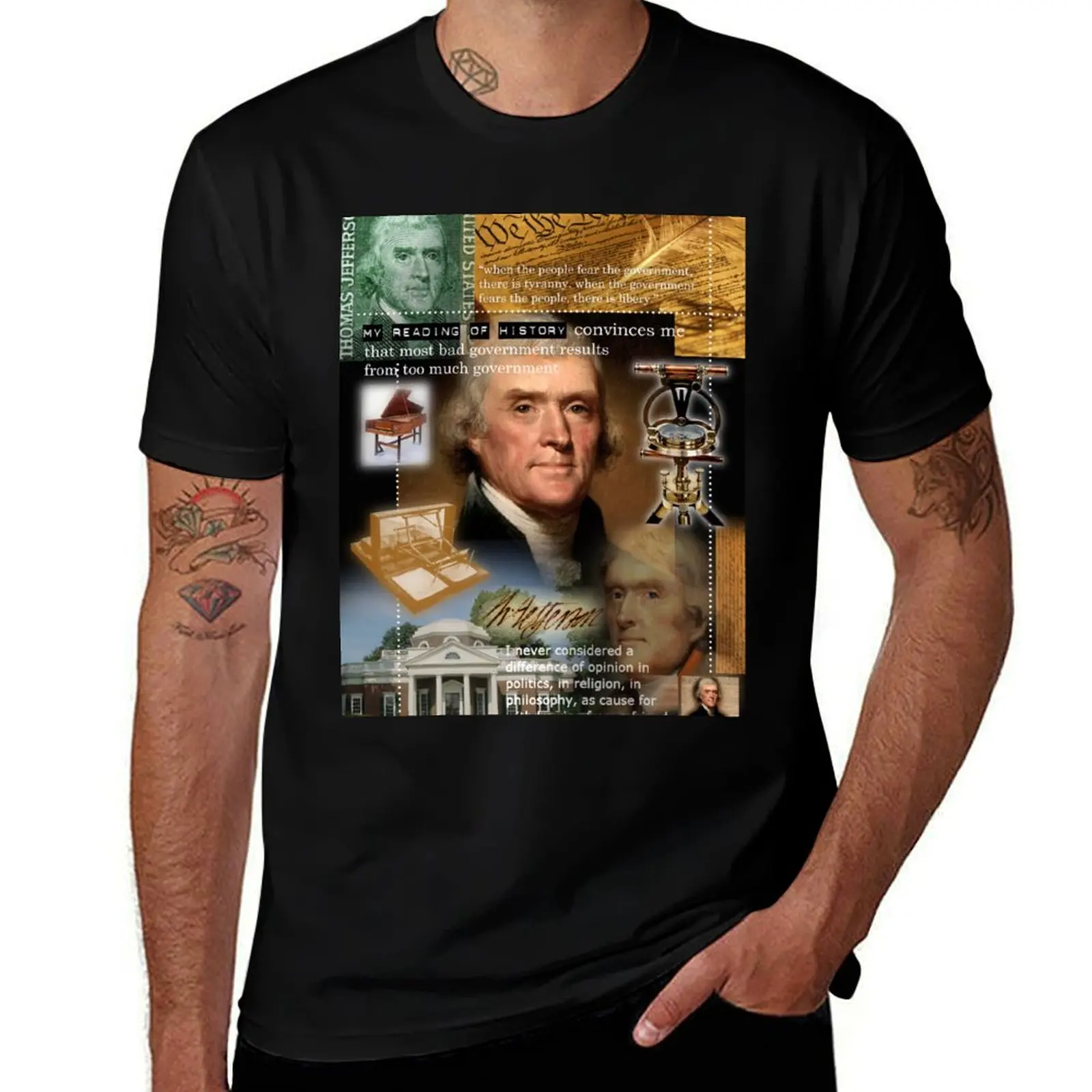 

thomas jefferson T-Shirt anime t shirts summer tops clothes for men