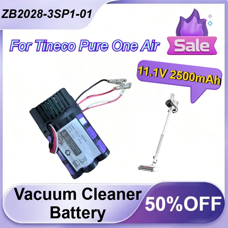 

ZB2028-3SP1-01 11.1V 2500mAh Rechargeable Battery For Tineco Pure One Air Handheld Wireless Vacuum Cleaner Accessories