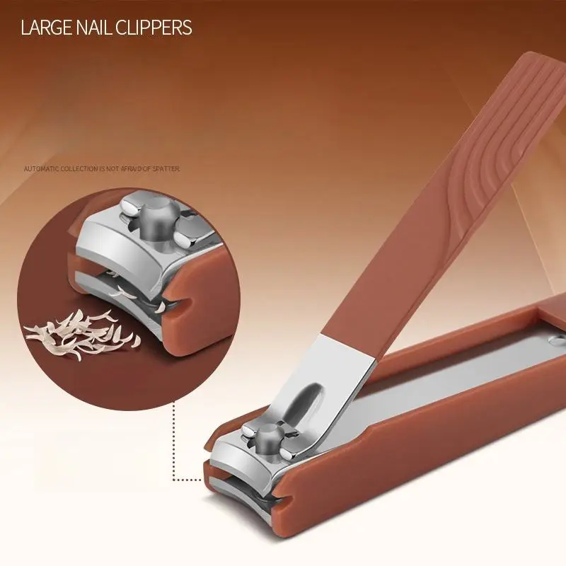 ew ensemble de coupe-ongles anti-éclaboussures dissolvant de peau morte Portable 8 pièces pinces de manucure coupe-ongles