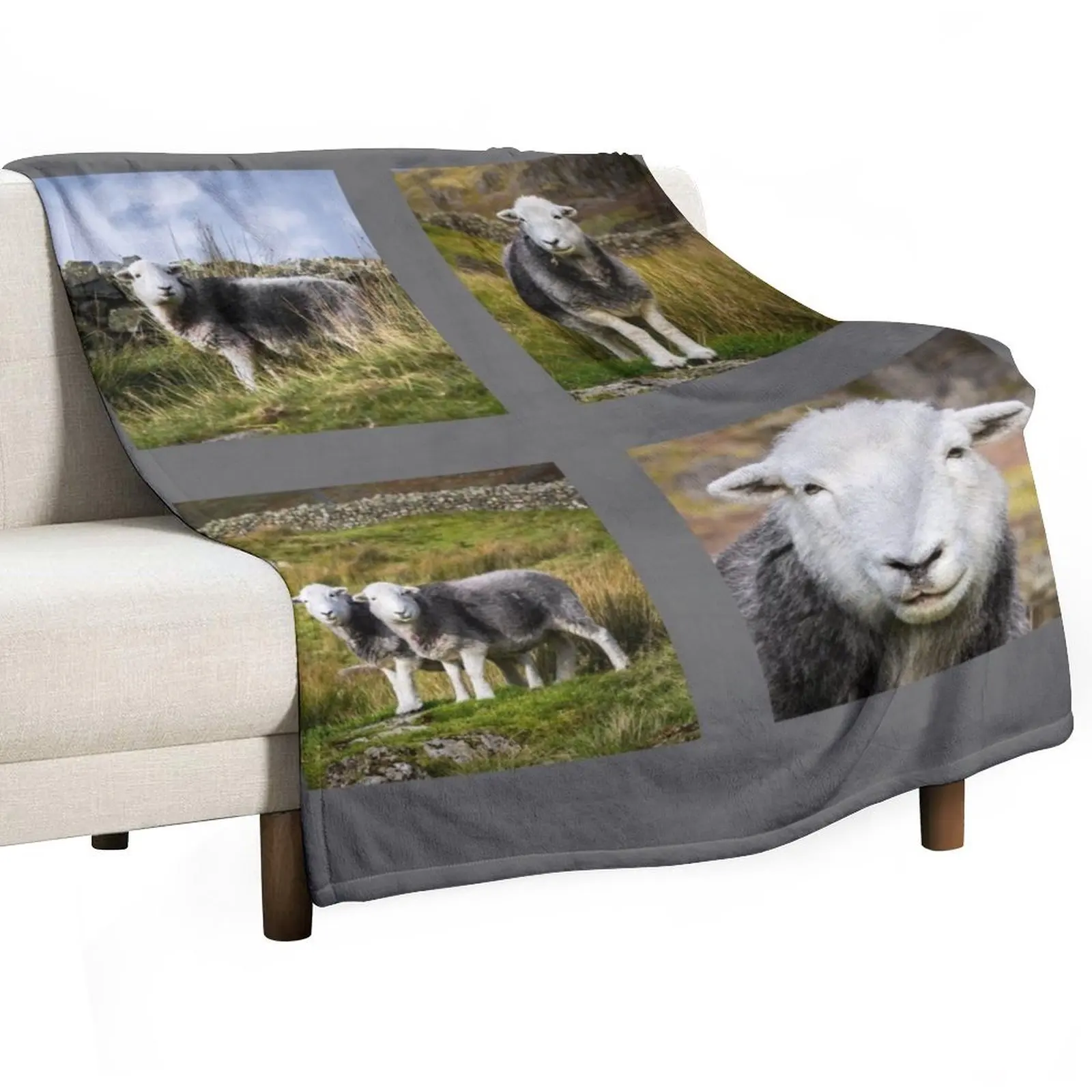 Плед из коллекции Herdwick Sheep Collection, теплый и удобный плед для сна в офисе