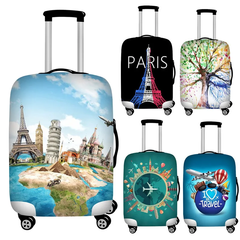 

18''-32'' Trolley Luggage Protective Dust Covers Stretch Travel Suitcase Covers Spandex Waterproof Baggage Cover