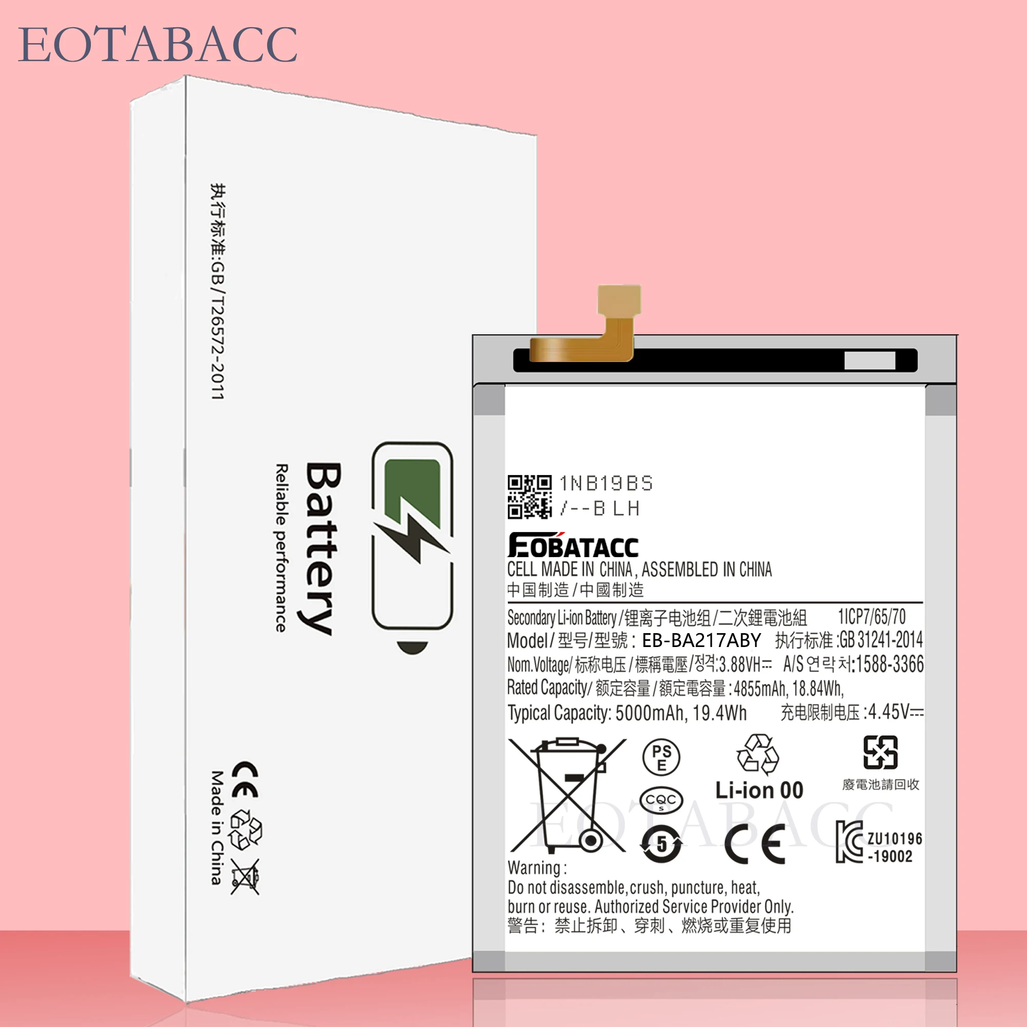 EOTABACC 100% nuova batteria originale EB-BA217ABY per Samsung A21S/A207/A217/A12(A125H)/A127/A022F/M02 // A02/M12/A13 batteria + strumenti