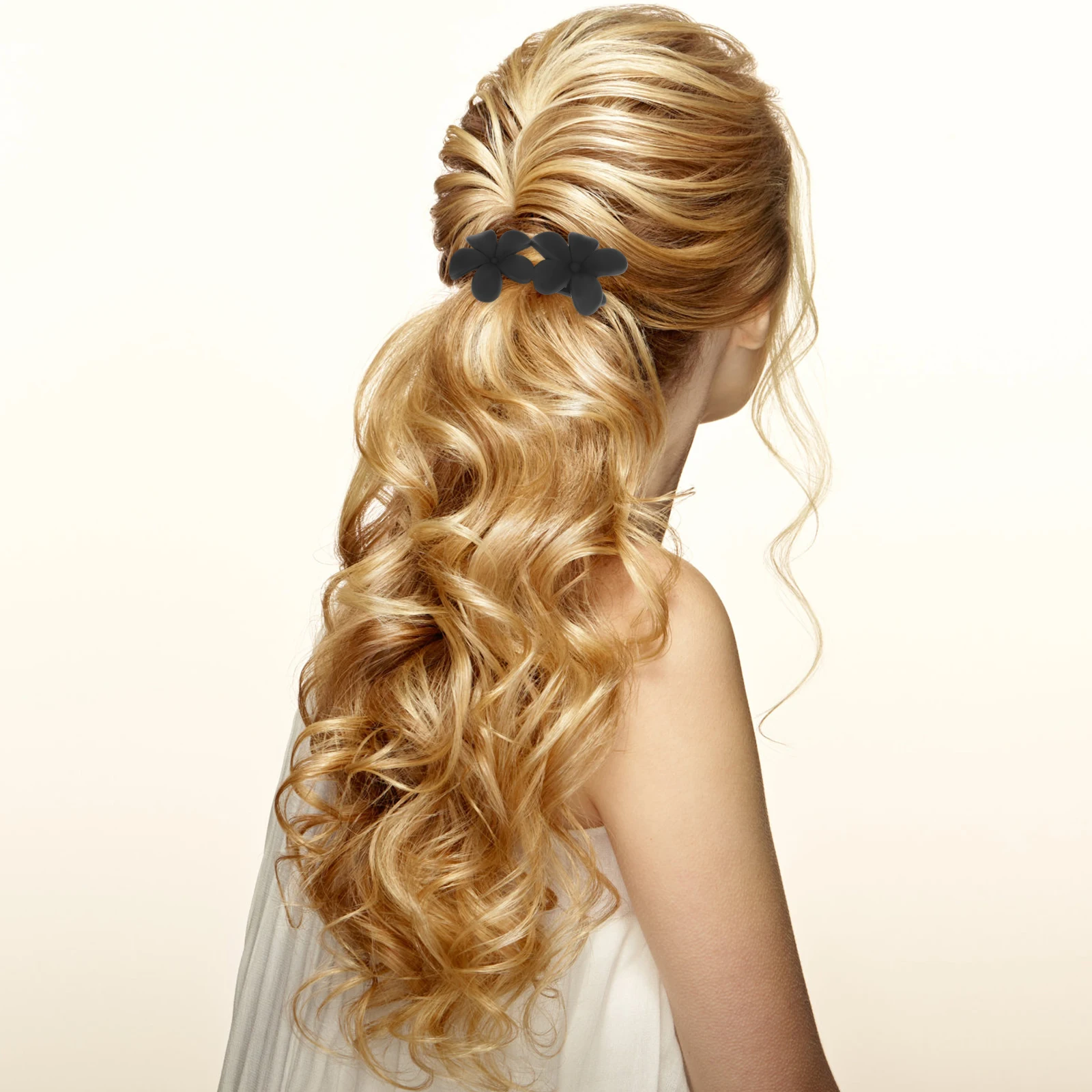 

3pcs Hair Accessories Updos Clips Stylish Flower Volume Alligator Barrettes Non Slip PC Material Practical Women