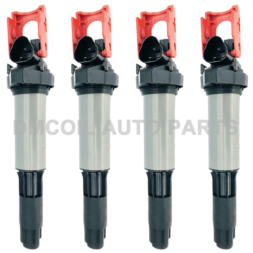 4# RED PERFORMANCE IGNITION COIL FOR BMW THE 1 E81 3 E46 E90 5 E39 E60 E61 6 E63 E64 7 E65 E66 X3 E83 X5 E53 Z4 E85 12131712219