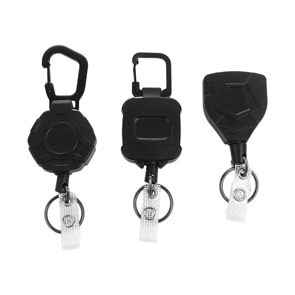 Supplies Metal Name Tag Anti-theft Badge Holder ID Lanyard Retractable Key Ring ID Card Holder Easy-to-pull Buckle Badge Reel