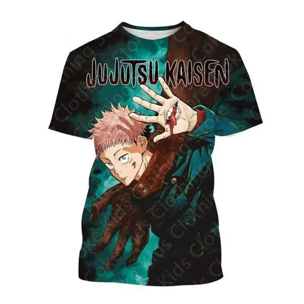 2024 New Summer Fashion Short-sleeved Kids Adult Anime Anime Teen T-shirt Jujutsu Kaisen 3D Printed Street Wear Casual Top 6XL